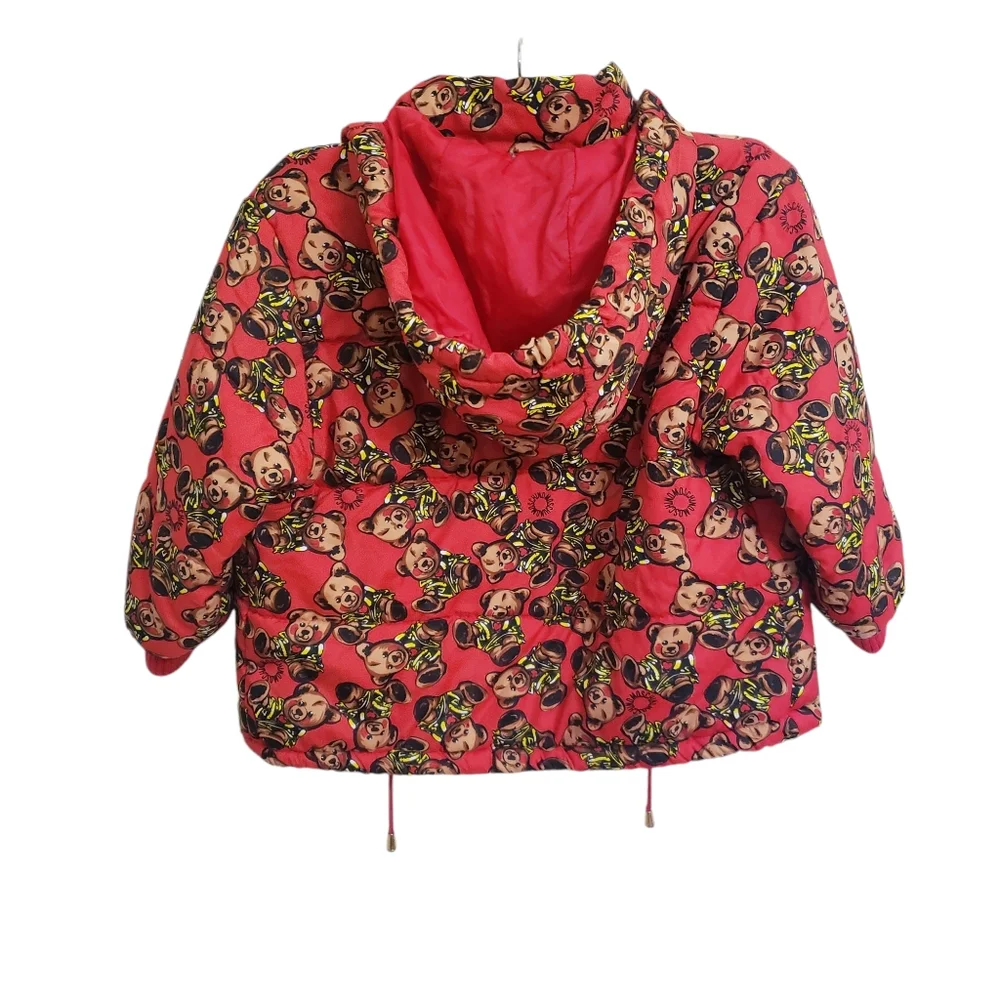 Moschino Bambino Red Puffer Coat, Size 6A